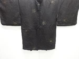 大正ロマン　華紋模様織り出し一つ紋羽織